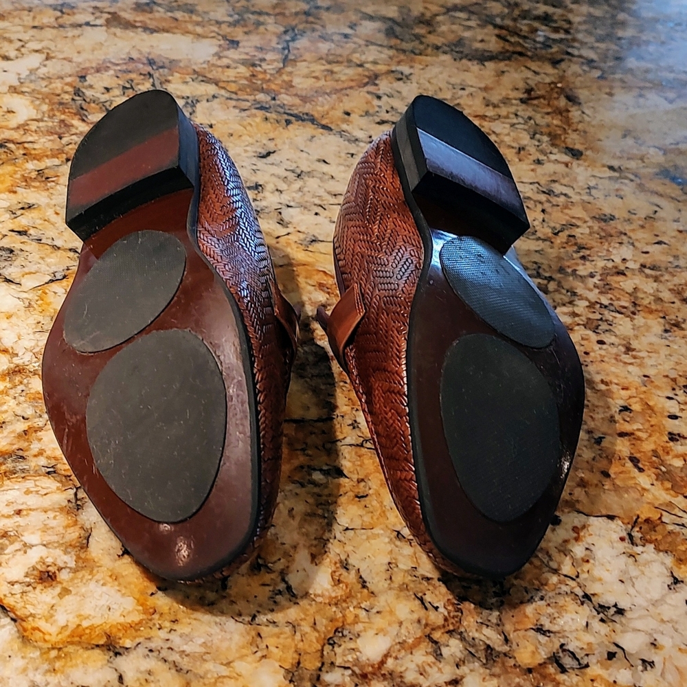 Men's Meijiana brown weave design loafers, size 12 preowned, very good condition - Picture 12 of 15